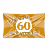 Gevelvlag 60 Jaar Getrouwd Goud (150x90cm)
