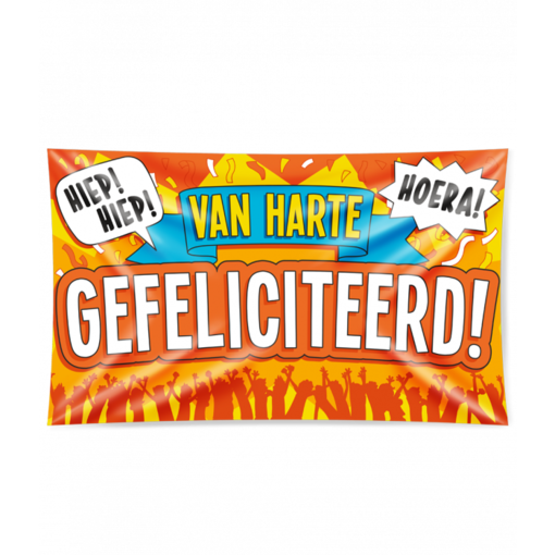 Gevelvlag Gefeliciteerd XXL