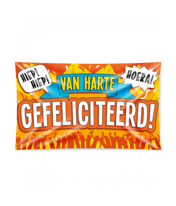 Gevelvlag Gefeliciteerd XXL
