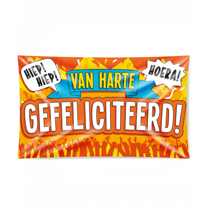 Gevelvlag Gefeliciteerd XXL afbeelding