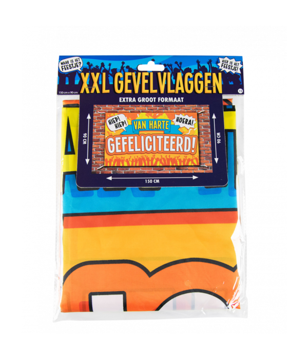 Gevelvlag Gefeliciteerd XXL