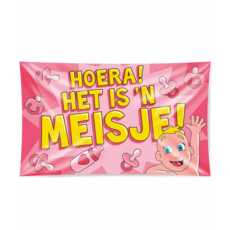 Gevelvlag Geboorte Meisje XXL