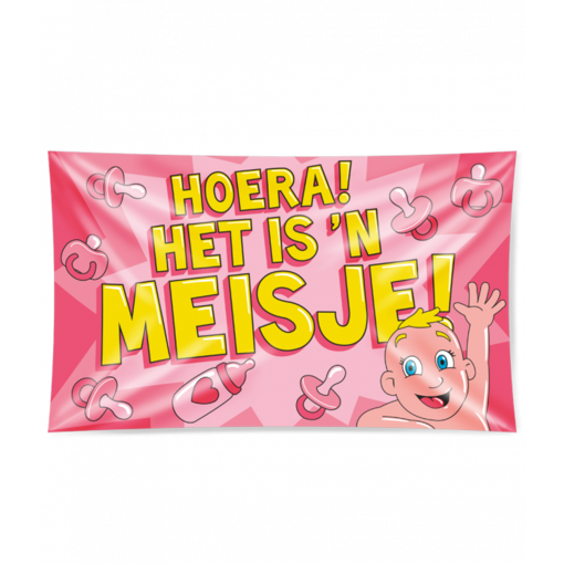 Gevelvlag Geboorte Meisje XXL