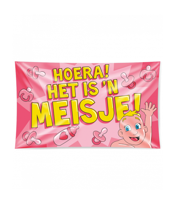Gevelvlag Geboorte Meisje XXL