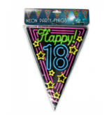 Party Vlaggenlijn Neon 18 Jaar - 10 Meter