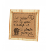 Houten Decoratie ´Het Geheim Van Een Goed Huwelijk´