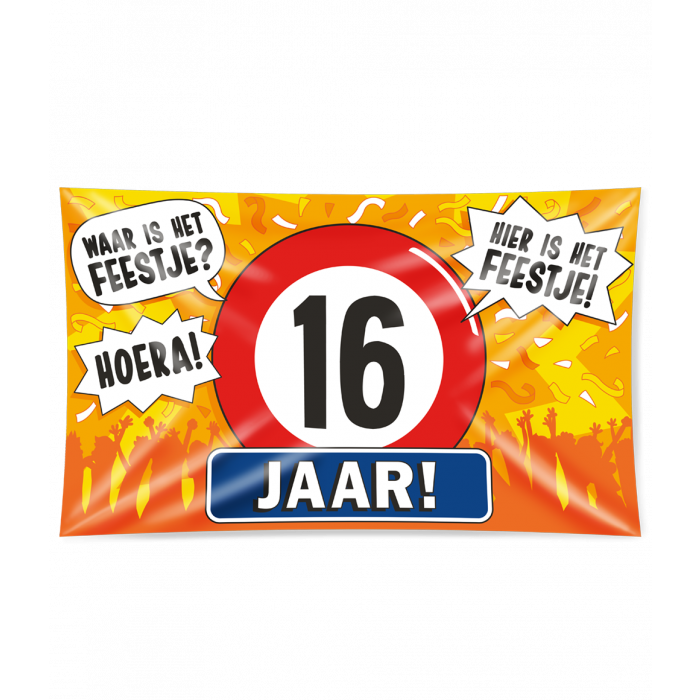 Gevelvlag 16 Jaar 90x150cm afbeelding