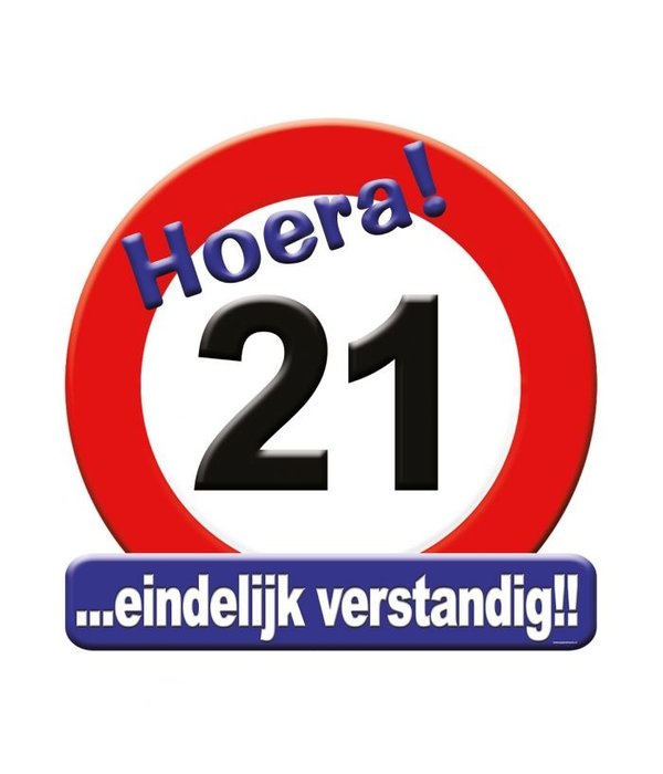 Huldeschild Hoera 21 Jaar