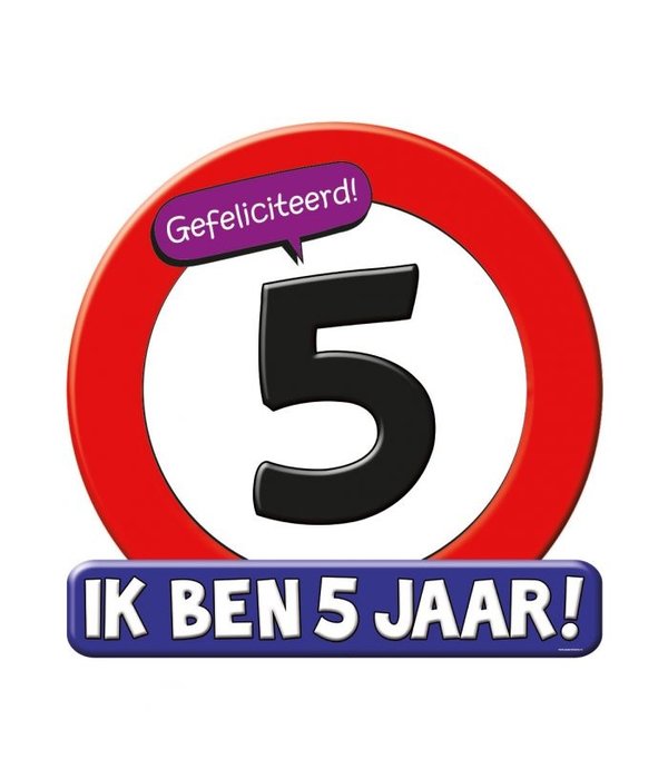 Huldeschild 5 Jaar Kind