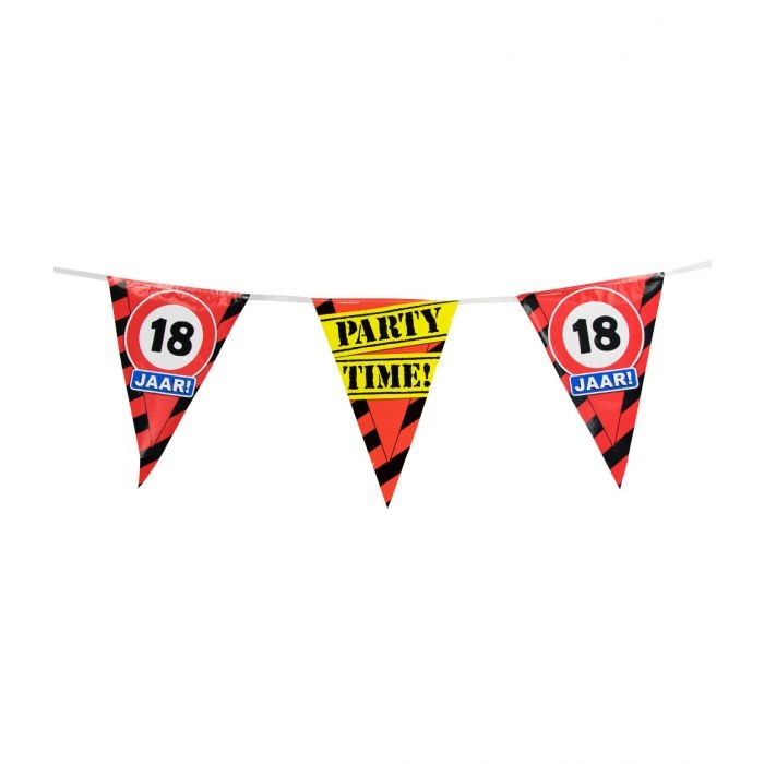 Party Vlaggetjes - 18 Jaar afbeelding
