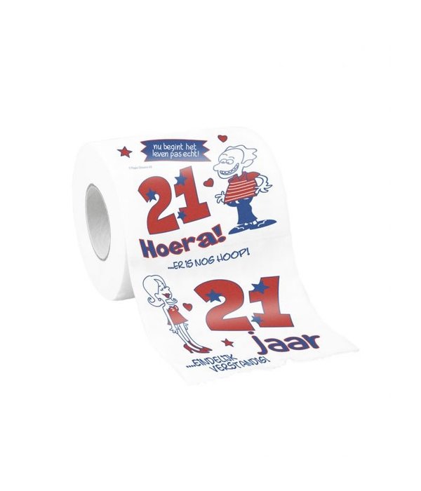 Toiletrol bedrukt 21 jaar