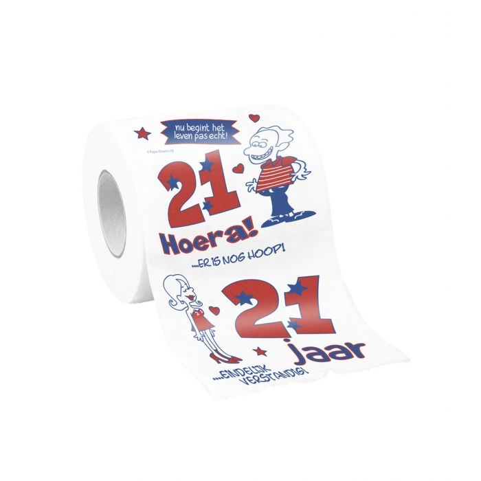 Toiletrol bedrukt 21 jaar afbeelding