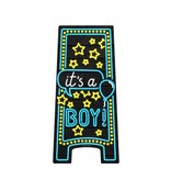 Waarschuwingsbord Neon Hoera Een Jongen!