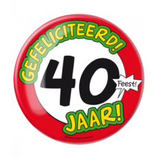XL Button 40 Jaar