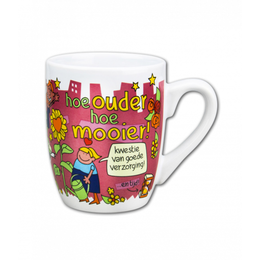 Cartoonmok Vrouw Hoe ouder hoe mooier