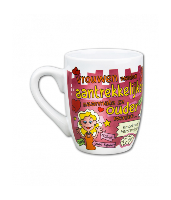 Cartoonmok Vrouw Hoe ouder hoe mooier