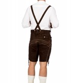 Lederhose Kort Heren Donkerbruin Elite