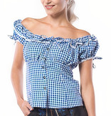Oktoberfest blouse dames Liesl Blauw/Wit