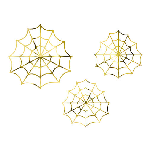Decoratie Spinnenwebben Goud