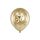 Glossy Ballonnen 50 goud (30cm, 6st)