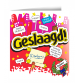 Geslaagd wenskaart cartoon