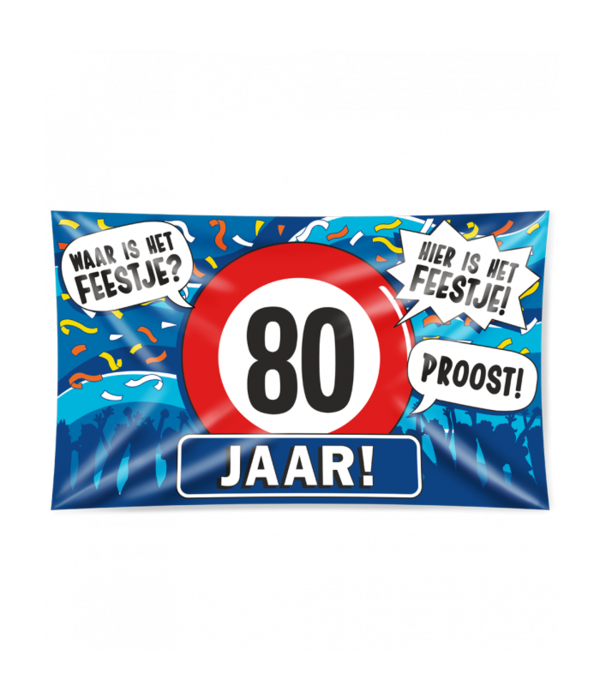 Gevelvlag 80 jaar 90 x 150cm