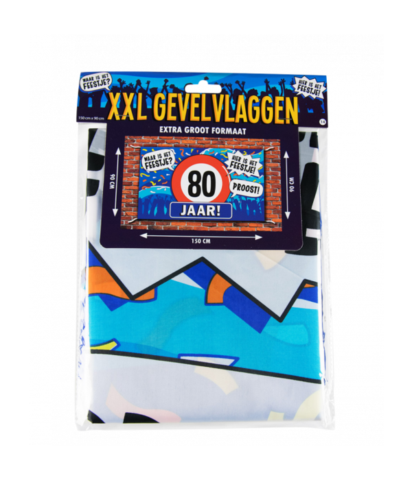 Gevelvlag 80 jaar 90 x 150cm