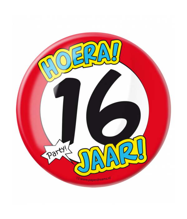 XL Button 16 jaar