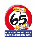 Wenskaart Verkeersbord 65 Jaar