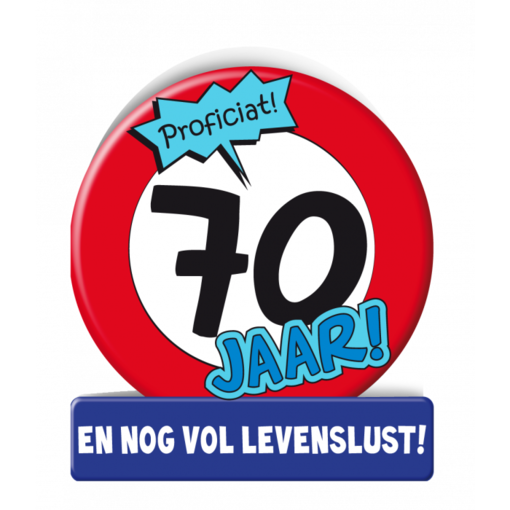 Wenskaart Verkeersbord 70 Jaar