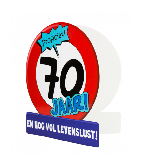 Wenskaart Verkeersbord 70 Jaar