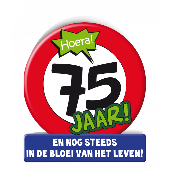 Wenskaart Verkeersbord 75 Jaar afbeelding