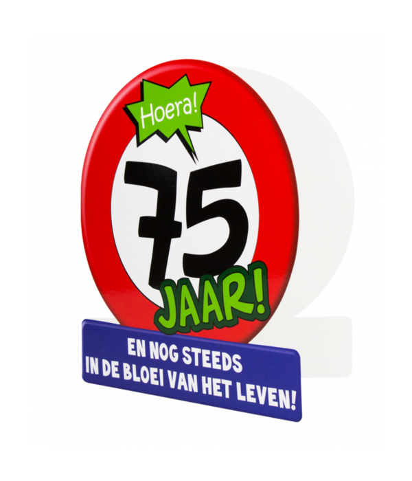 Wenskaart Verkeersbord 75 Jaar