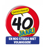 Wenskaart Verkeersbord 40 Jaar
