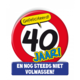 Wenskaart Verkeersbord 40 Jaar