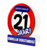 Wenskaart Verkeersbord 21 Jaar