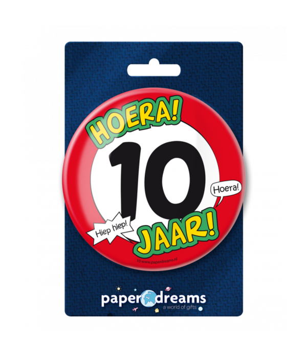 XL Button 10 Jaar