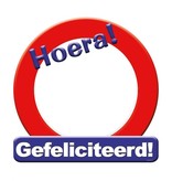 Huldeschild Gefeliciteerd Blanco