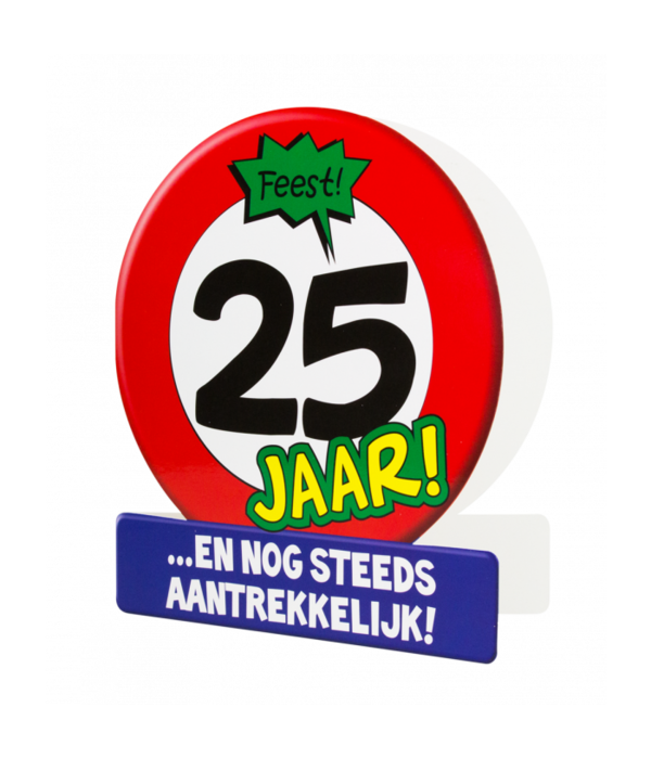 Wenskaart Verkeersbord 25 Jaar