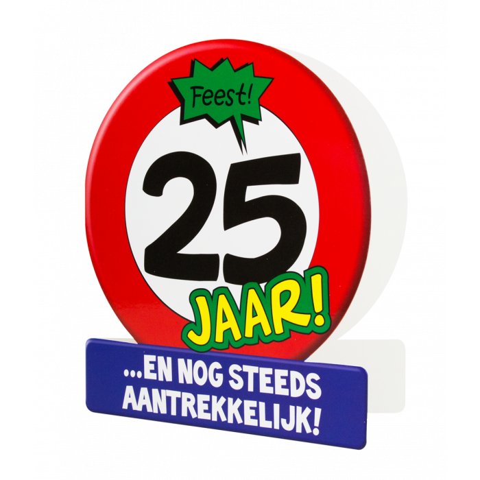 Wenskaart Verkeersbord 25 Jaar