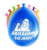 Party Ballonnen Abraham 50 Jaar - 8 Stuks