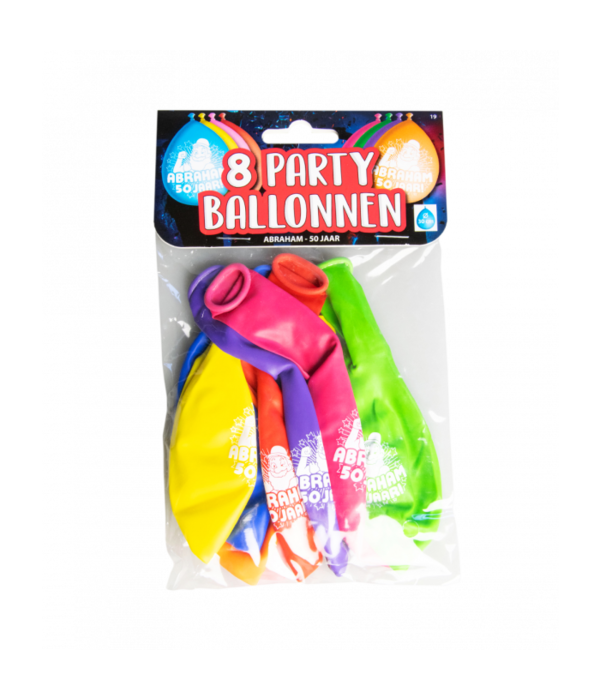Party Ballonnen Abraham 50 Jaar - 8 Stuks