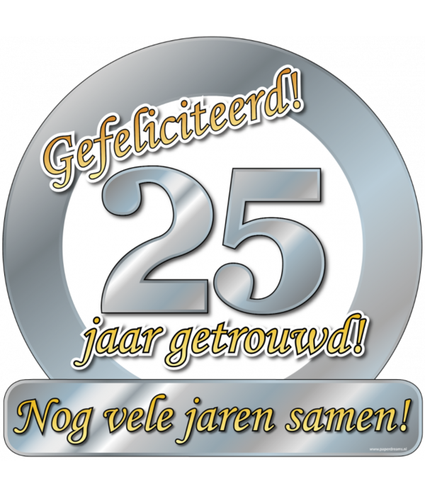 Huldeschild 25 Jaar Getrouwd