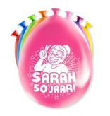 Party Ballonnen Sarah 50 Jaar - 8 Stuks