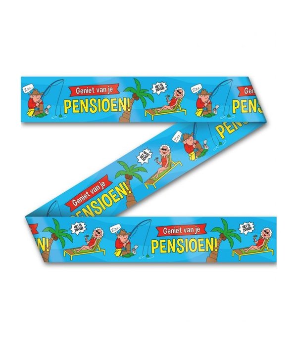 Afzetlint Pensioen Cartoon (12m)