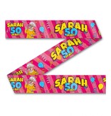 Afzetlint Sarah 50 Jaar Cartoon (12m)