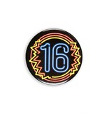 Neon Button 16 Jaar (5,5cm)