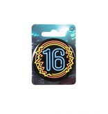 Neon Button 16 Jaar (5,5cm)