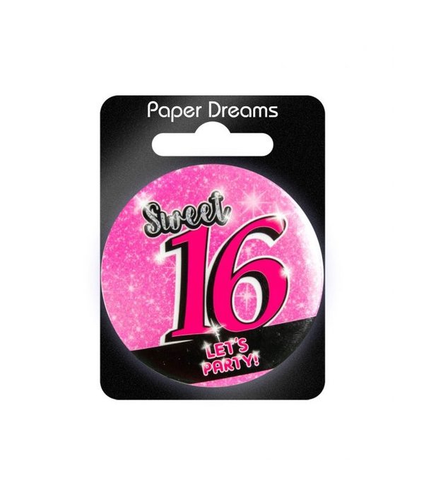 Sweet Sixteen Button Roze