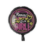 Neon Folieballon It's a girl - 46cm